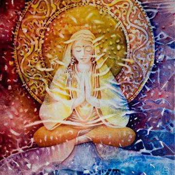 mujer dibujo meditacion perfecta