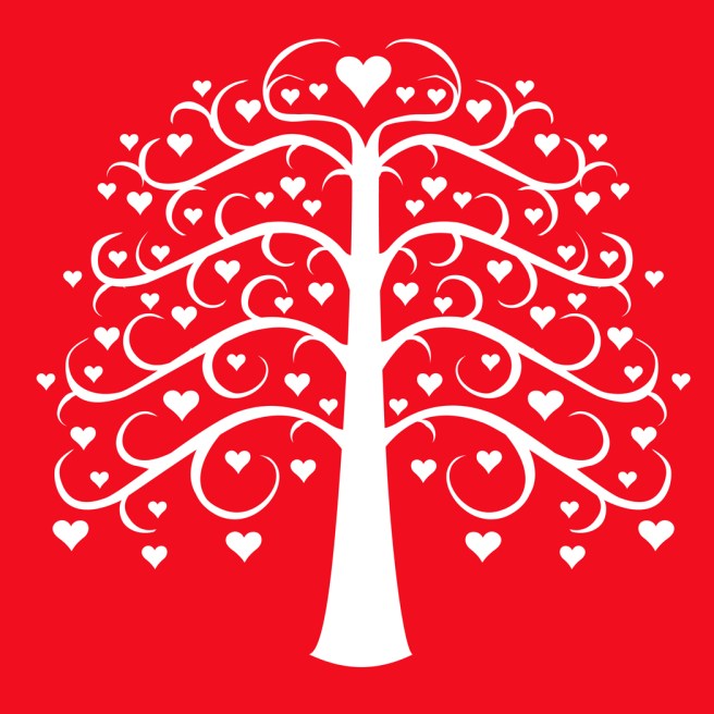 arbol corazones