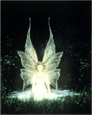 niña hada con alas